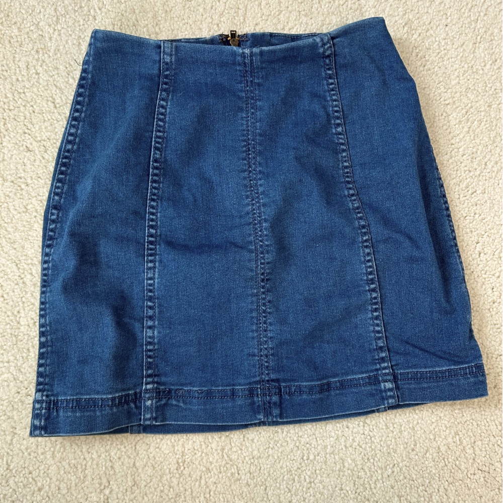 Free People Modern Femme Denim Mini Skirt